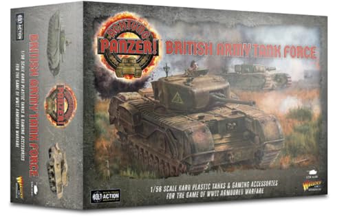 Miniatures Achtung Panzer très détaillées de chars britanniques 28 mm