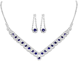 LucyneSwayne Jewellery Set for Women Necklace Bracelet and Earrings Set Pendant Cubic Zirconia Jewelry Set Gifts for Women