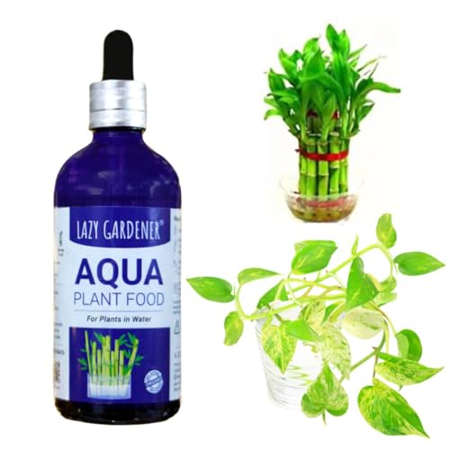 Lazy Gardener Aqua Plant Food | Organic Aqua Fertilizer | Liquid Plant Food for Money Plant & Lucky Bamboo | Organic Fertilizer for Indoor Plants (30ml)