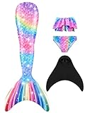 ※ 【Haz que la sirena sueñe】: Perfecto para vacaciones en la playa, fiesta en la piscina, natación y natación. ¡Ideal para nadar y también perfecto para sesiones de fotos! ¡Sobre todo, hace que el pequeño sea muy divertido!