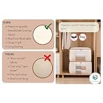 Canvas Storage Bags Designer Organizer for Comforters 2 Pack – Seasonal Storage for Pillows, Blankets, Linens & Garments – Foldable Design with Zip & Window, Moth-Proof Space Saver - Image 4