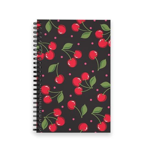 Carnet notes cerises haut de gamme avec couverture laminée et double spirale