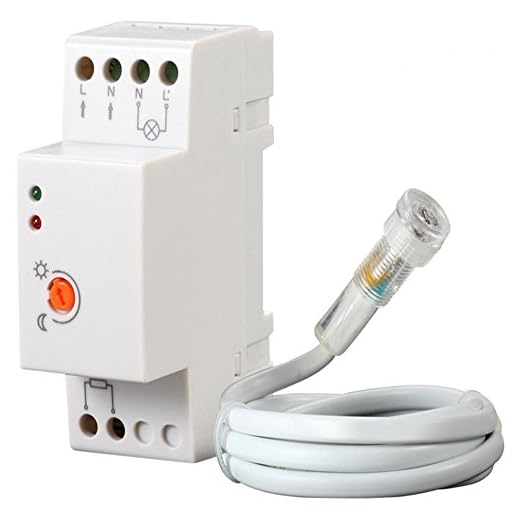 Maclean MCE83 skymningssensor omkopplare för DIN-skena med extern sond 220–240 V/AC, 50 Hz 20 A.