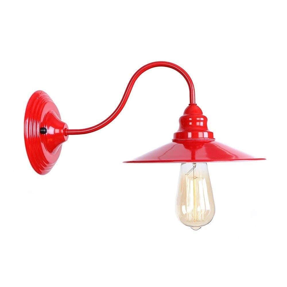 Lámpara de pared industrial para decorar pasillos y salones vintage con luz curva