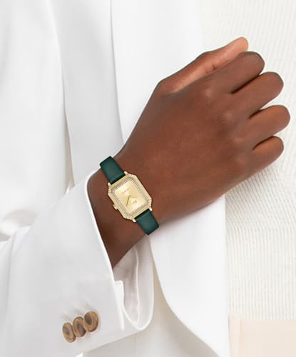 Image of Lacoste Lacoste Parisienne Qtz Basic Gold Rectangle Dial Women's Watch|Green Leather Material|Green Color Band - 2001442