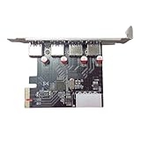 Élargissez votre connexion de bureau avec cette carte d'extension PCIe à 4 ports USB 3.0, transfert rapide de 5 Gbit/s pour plusieurs appareils
