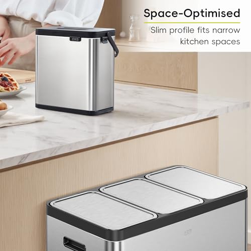 EKO - Puro Hanging Caddy - Wall Mountable or Hanging Bin for Compostable Waste - Perfect for Kitchen & Home, 3 Litre - Image 5