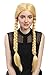WIG ME UP - 90958-ZA88C Perruque Mesdames Carnaval, Deux Tresses, Blond doré, Maid médiévale Lolita 60 cm