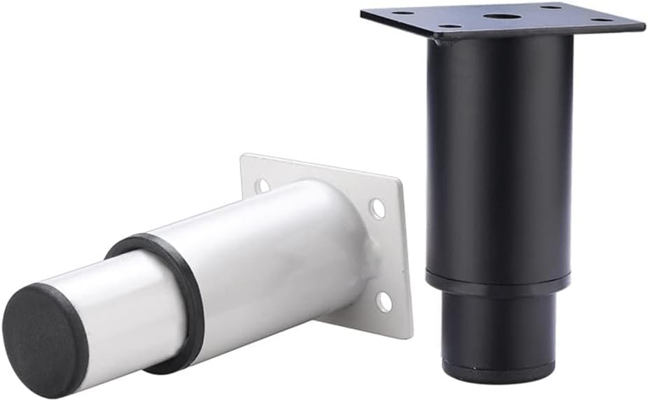 Furniture Legs, 4 Pcs Table Feet Sofa Bed Leg Iron Furniture Legs Replacement Strong Load-Bearing Furniture Hardware Adjustable Height