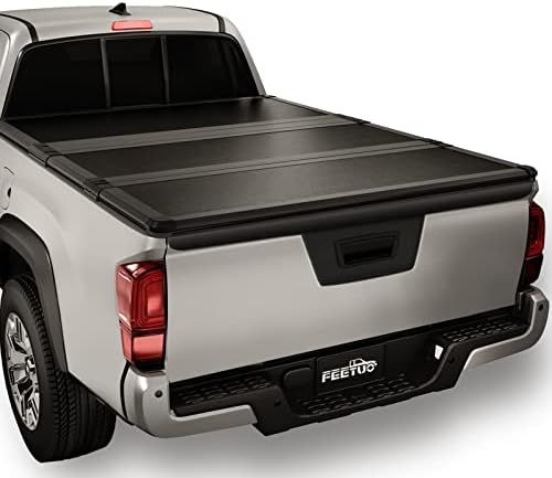 FeeTUO FRP Hard Tri-Fold Tonneau Cover Truck Bed for 2005-2022 Frontier & 2009-2012 Suzuki Equator 5FT/59.5inch |for Models with or Without The Deck Rail System|