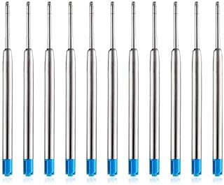 10 x Blue Ink Pen Refills for PARKER Ballpoint Pens, 9.9cm Long Blue Pen Refills Compatible with all PARKER Ballpoint Pens, Medium Size 0.7 Nib (10)