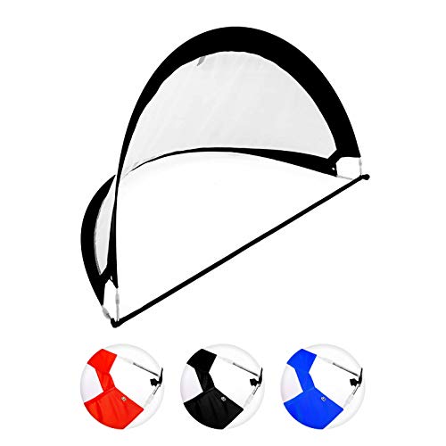 #DoYourOutdoor 2X Fußballtor/Torwand - Größe 121x81x81cm inkl. Tragetasche & Heringen/verstärkter Rahmen für hohe Stabilität. Erhältlich in Schwarz, Rot & Blau Schwarz