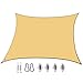 Cool Area Rectangle 9'10" X 13' Sun Shade Sail with Stainless Steel Hardware Kit for Patio in Color Sand