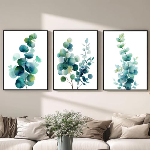 Peinture toile eucalyptus art affiche botanique haut de gamme 60x90cm