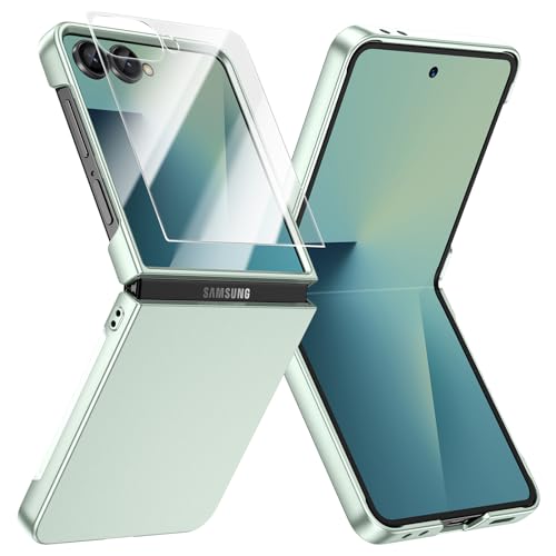 Doeshine Coque pour Samsung Galaxy Z Flip 7 Ultra Mince, [Verre Trempé Protection Écran], Hard PC, Antichoc Anti-Rayures Bumper Protection Etui Housse Case...