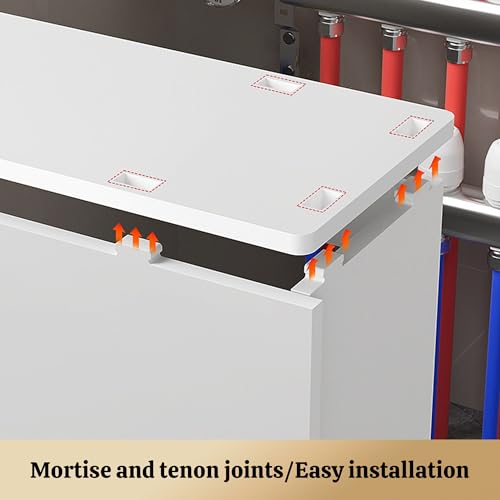 Cache-radiateur imperméable blanc pour salle de bain - Solution gain de place anti-humidité - 4