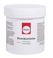 Rayher Kaschierleim, Buchbinderleim, zum Verkleben von Papier und Karton, zum Kaschieren auf Pappmaché, Festiger für Stoffe, zum Buchbinden, Dose 225 ml (250 g), 3314900