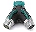 Garden Hose Splitter, 2 Way Y Valve Garden Hose Connector - Heavy Duty - Durable Garden hose y splitter - No More Swapping Hoses Constantly