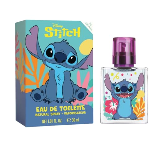 Disney Stitch Children Eau de Toilette Natural Perfume Spray, Vegan and Dermatologically tested EDT Spray for Kids – Safe Daily Fragrance Gift, 30ml