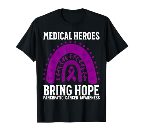Support Pancreatic Cancer Awareness Medical Heroes Gifts Camiseta