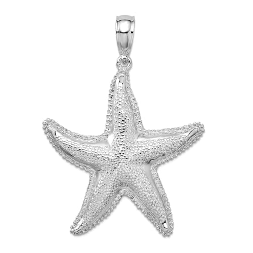 Pendentif étoile de mer argent 925 rhodié d'exception et prestige marin
