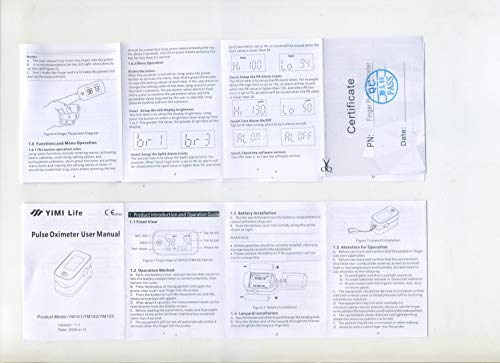 Oxymètre de Doigt Saturometre, U-Kiss Oxymètre de Pouls Professionnel, Oxymetre de Pouls avec LED Écran Rotatf, Moniteur de Fréquence Cardiaque Portable Convient à Tous Cover