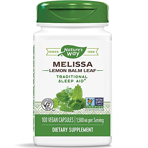 Nature's Way Premium Herbal Melissa Lemon Balm Leaf, 1500 mg per Serving, 100 Count (Pack of 2)