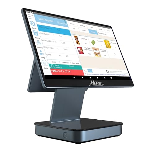 Image of 15.6 inch Android HD Dual Touch Screen POS Cash Register Lifetime Software Multiple Connections Point of Sale System for Small Business Retail Restaurant Supermarket Coffee Shop Grocery Store POS Terminal