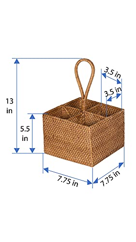 Kouboo Laguna Bottle Caddy, Honey Brown #TOP4