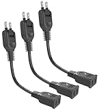 「長さ/色/商品数量 選択可能」FUMITAKE 延長コード 短い 10cm 3本 15a 125V ホワイト ブラック RoHS指令対応 PSE認証済 難燃性PVC 耐寒 耐熱 延長ケーブル 配線隠し おしゃれ スイングプラグ ソフトタイプ 家庭用 オフィス用 二重被覆 トラッキング防止 コンセント延長 (10cm-3本, ブラック)