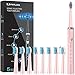 Produktbild Sonic Elektrische Zahnbürste Schallzahnbürste - PHYLIAN H7 Elektrische Schallzahnbürste,Shcall Electric Toothbrush Mit 8 Ersatzbürsten , 5 Putzmodi , Timer , Aufladen 3 Stunden Hält 60 Tage (Rosa)