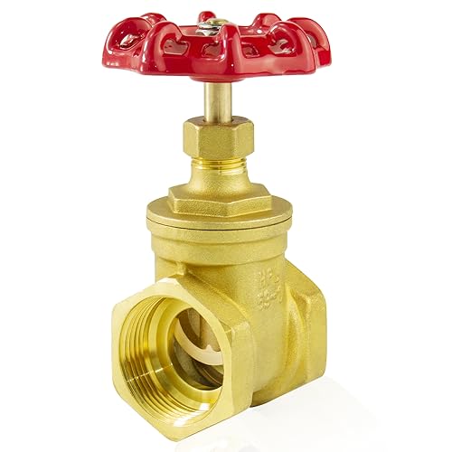 WiseWater 2" Brass Gate Valve, Rotating Sluice Valve Two-way Flow Manual Rotary Sluice Valve for Mechanical Equipment Industaril Household Use (DN50)
