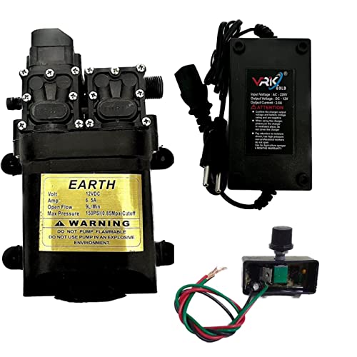 Garden Basket Hubb 12v DC Water Pump Battery Sprayer Motor Double High Performance with Charger and Regulator For Farm, Agriculter, Washing Machine, Bath Shower, Fish Water Aquarium Pump (B0BY543H1W) Amazon Price History, Amazon Price Tracker
