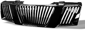 TLAPS 7422456445441 For Nissan Frontier 2005-2008 / Pathfinder 2005-2007 Glossy Black Vertical Front Bumper Grill Grille