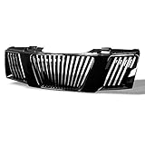 TLAPS 7422456445441 Compatible With 2005-2008 Frontier / 2005-2007 Pathfinder Glossy Black Vertical Front Bumper Grill Grille