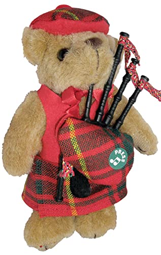 I LUV LTD Figura Musical Oso de Peluche Regalo Escocés para Bruce Tartan Clan, Hecho en Escocia Cover