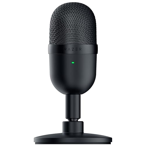 Razer Seiren Mini - Microphone à condensateur USB pour Le Streaming (Compact avec directivité supercardioïde, Support inclinable, Amortisseur de Chocs intégré) Noir