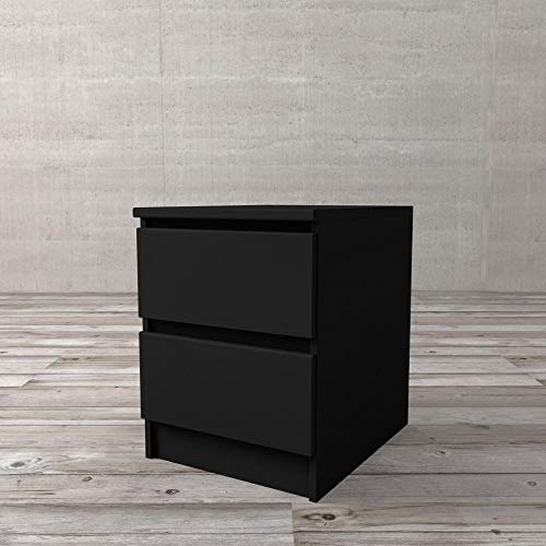 CRIADO NAIA PRETO 2 GAVETAS 40X50X50H
