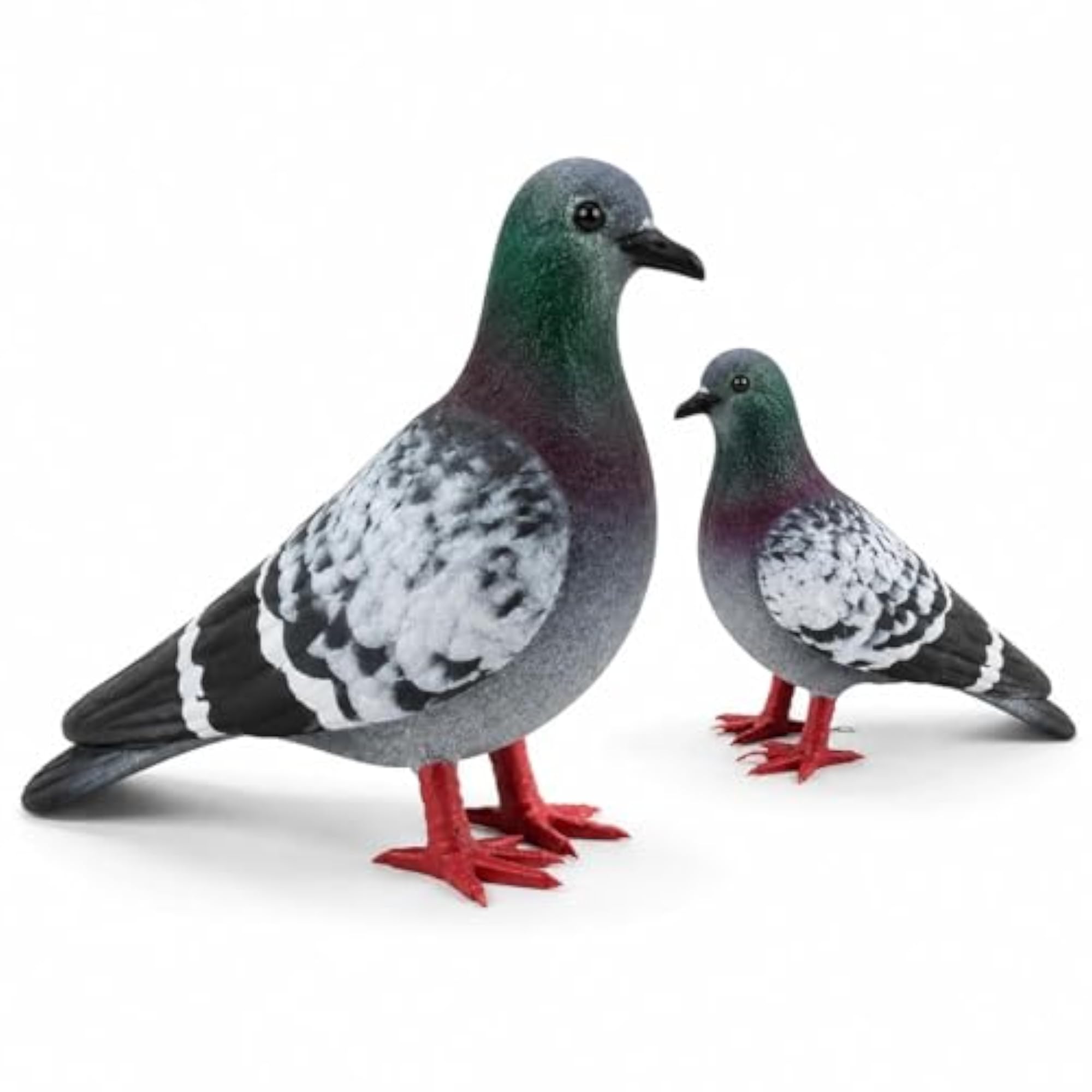 2 Pcs Foam Pigeon Figurines for Garden Decor