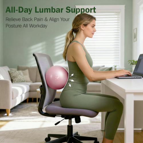 Image of Slim Panda Pilates Ball, 9 Inch Small Exercise Ball, Anti Burst Mini Yoga Ball for Stability, Workout, Barre, Core Strength, Physical Therapy, Balance, Stretching
