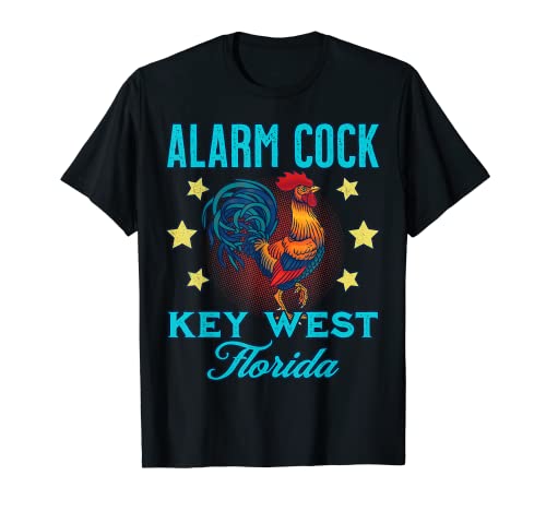 Key West Florida Allarme Cazzo Pollo Gallo Souvenir Maglietta