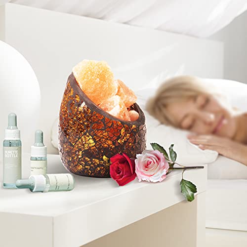 Enfantry Votive Candle Holder Set, 2 Pc Mosaic Glass Tealight Candle Holder Handmade Romantic Slanted Crystal Centerpiece Candlescape For Valentine's Day, Wedding, Party, Dinner, Home Decor,4X3Inch #TOP2