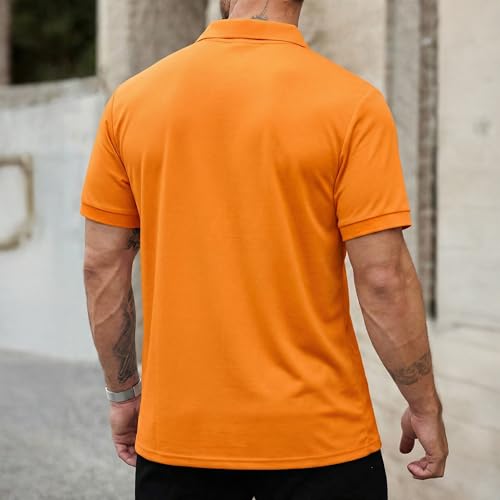 Image of Men's Polyster Stretchable Polo T-Shirts Half Sleeves Regular Fit T-Shirt for Everyday Wear