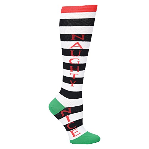 Nurse Mates Women's 12-14Mmhg Graduated Compression Sock Naughty Nice