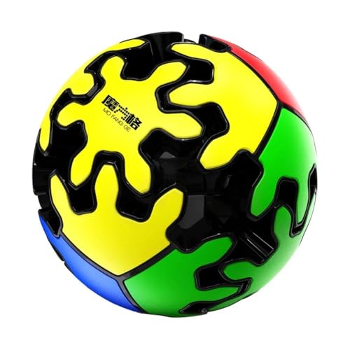 Image of QiYi Gear Ball 2x2 Tiled Speed Cube | Spherical Cogwheel Gear Mechanism Puzzle | Durable Stickerless Tiled Design, 68mm Circular 2x2x2 Brain Teaser Puzzle