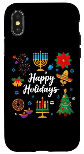 Happy Holidays jACRfBXvC X}zP[X iPhone X/XS p