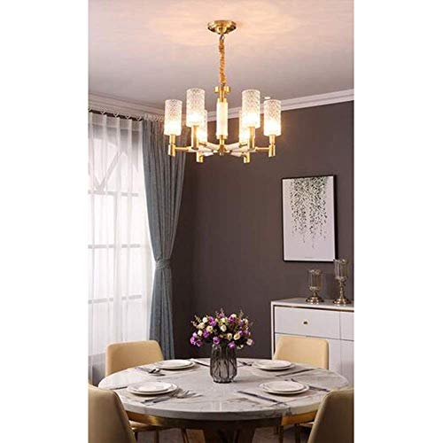 Lustre en verre cristal et cuivre dôme lumière haut de gamme pour villa postmoderne