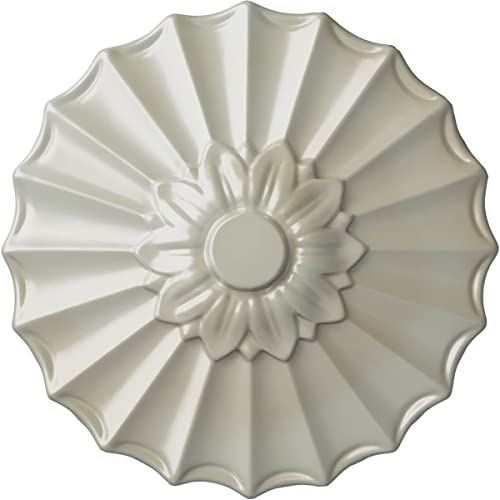 Image of Ekena Millwork CM09SHFBS 9 inchOD x 1 3 /8 inchP Shakuras Ceiling Medallion, Flash Blue