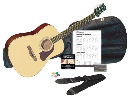 Silvertone SD3000 Acoustic Guitar Pack, Natural