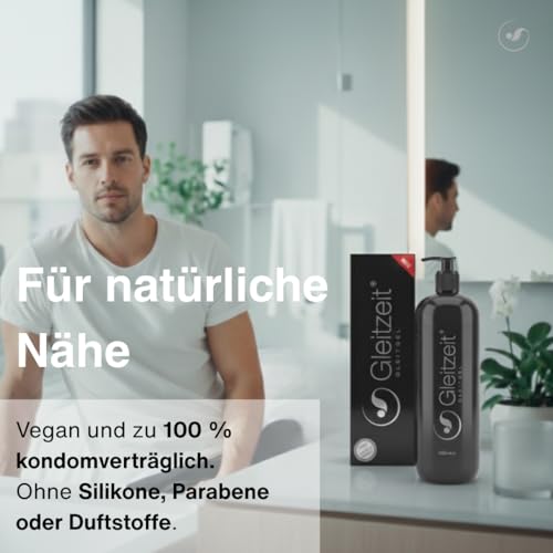 Gleitzeit® Gleitgel Wasserbasis PREMIUM 1 Liter XXL Gleitmittel sensitiv